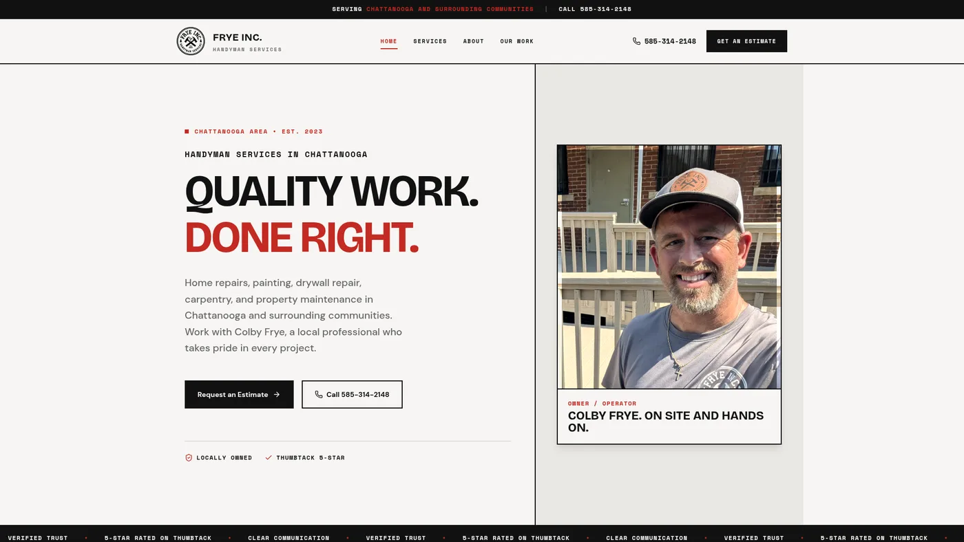 Handyman Services website example